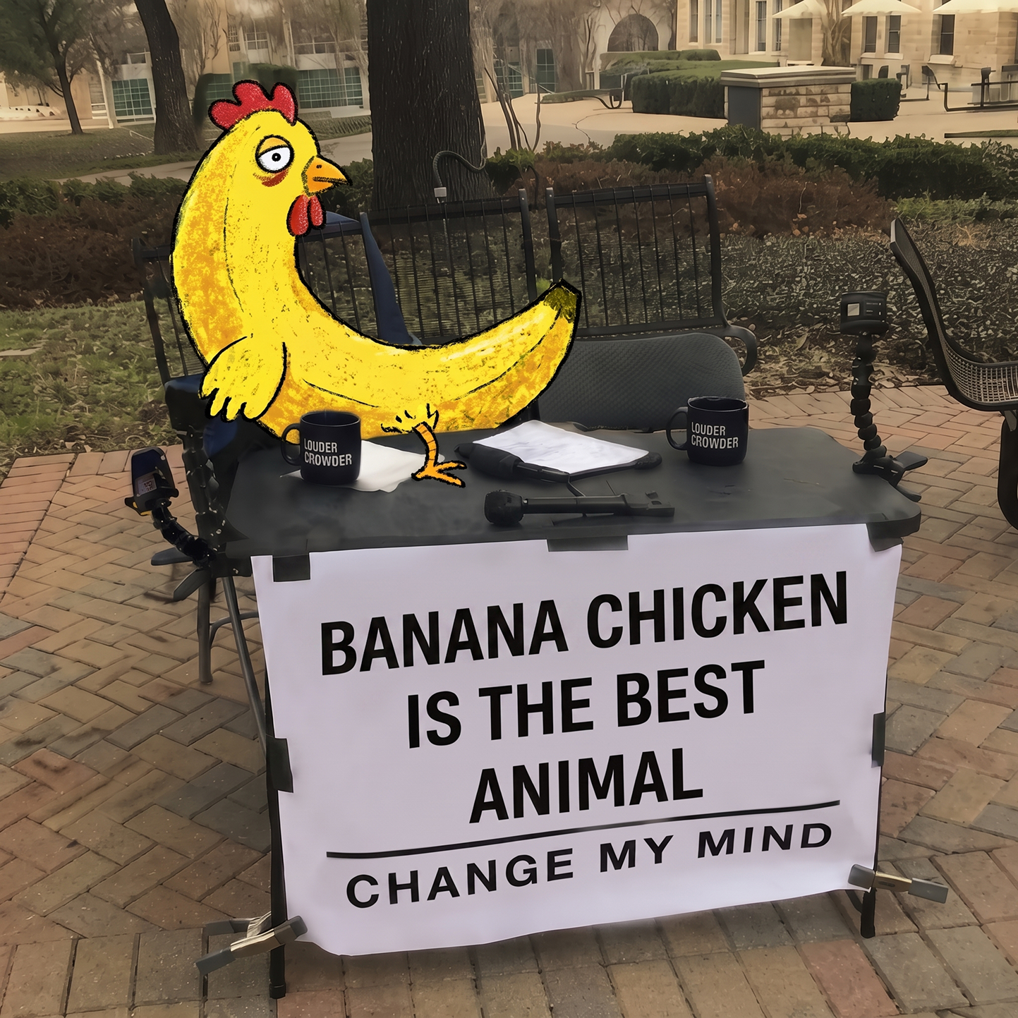 Banana Chicken is the best animal change my mind meme